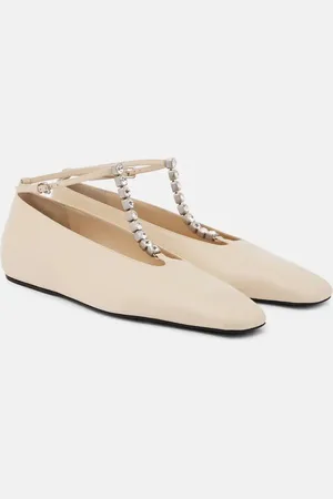 Jil Sander Verzierte Ballerinas aus Leder