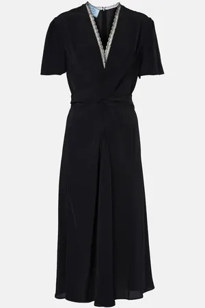 Prada Midikleid aus Jersey mit Spitze