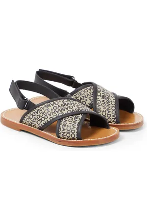 Dolce & Gabbana Sandalen aus Canvas mit Leder