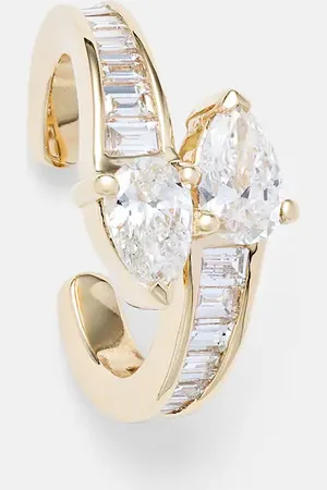 Anita Einzelner Ear Cuff Saturn aus 18kt Gelbgold mit Diamanten