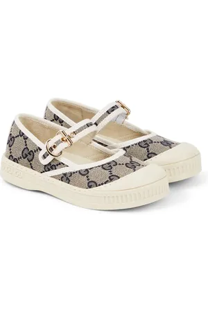 Gucci Mary-Jane-Ballerinas Double G aus Canvas