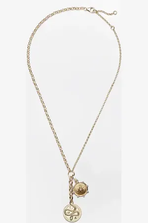 Foundrae Halskette Wholeness & True Love aus 18kt Gelbgold mit Diamanten