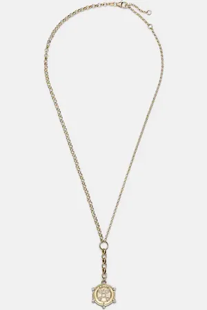 Foundrae Halskette Amate True Love aus 18kt Gelbgold mit Diamanten
