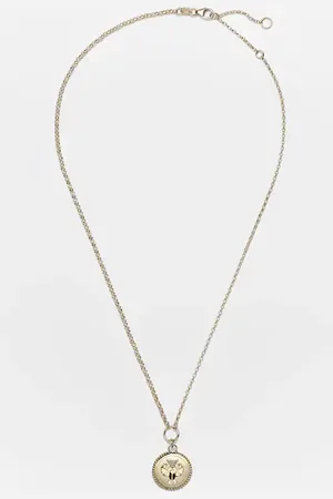 Foundrae Halskette Protection aus 18kt Gelbgold mit Diamanten