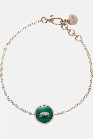 Pomellato Armband Pom Pom Dot aus 18kt Rosé mit Perlmutt, Diamanten und Malachit