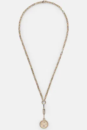 Foundrae Halskette Refined Clip aus 18kt Gelbgold mit Diamanten
