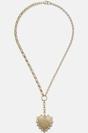 Foundrae Halskette Oversized Love Token aus 18kt Gelbgold