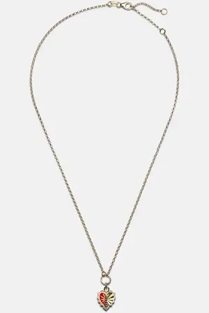 Foundrae Halskette True Love aus 18kt Gelbgold mit Emaille