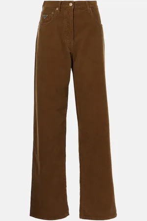 Prada Weite Hose aus Baumwoll-Cord