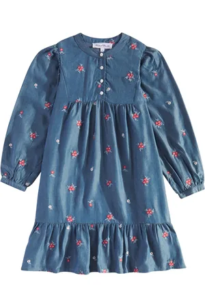 Tartine Et Chocolat Besticktes Kleid aus Baumwolle