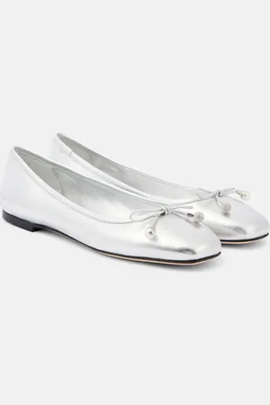 Jimmy Choo Ballerinas Elme aus Metallic-Leder