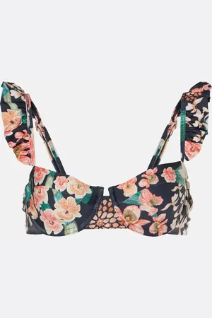 Agua by Agua Bendita Bedrucktes Bikini-Oberteil Kiwi Danza