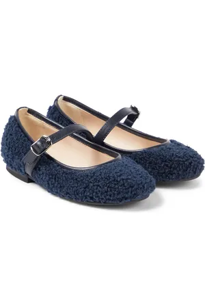 Il gufo Ballerinas Sansa aus Faux Shearling mit Leder