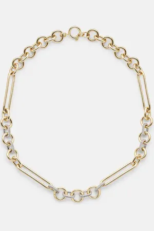 Foundrae Halskette aus 18kt Gelbgold mit Diamanten