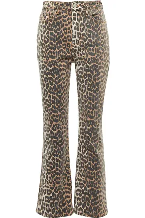Ganni Bedruckte High-Rise Flared Jeans