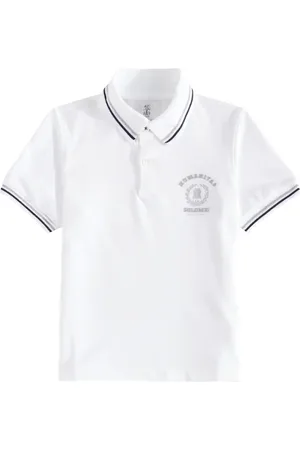 Brunello Cucinelli Besticktes Polohemd aus Baumwolle