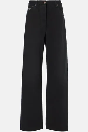 Prada High-Rise Wide-Leg Jeans