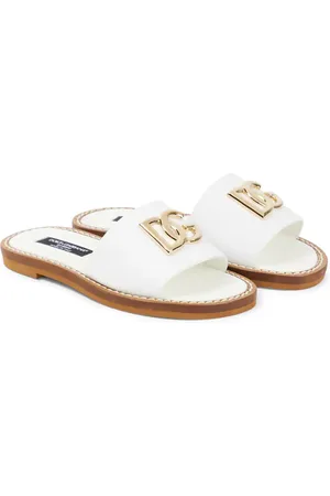 Dolce & Gabbana Pantoletten DG aus Leder