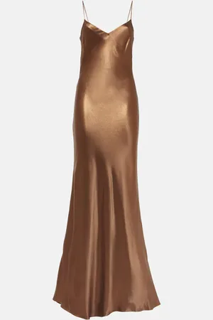 GALVAN Maxikleid Provence aus Satin
