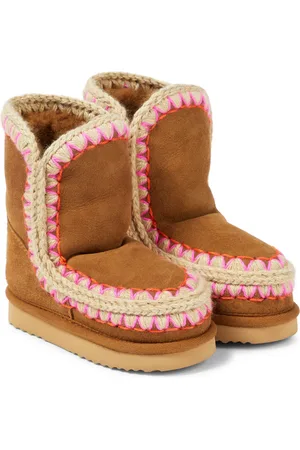 Mou Schneestiefel aus Veloursleder mit Shearling