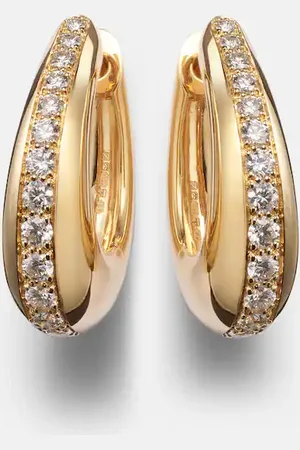 Ananya Ohrringe Chakra Icon aus 18kt Gelbgold mit Diamanten