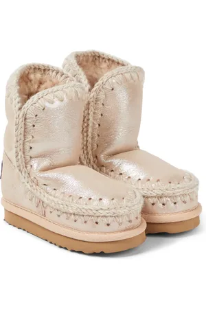 Mou Schneestiefel aus Metallic-Leder mit Shearling