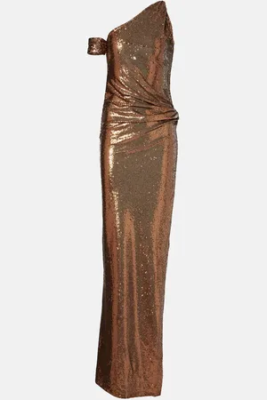 Ilkyaz Ozel One-Shoulder-Robe Lizette mit Pailletten