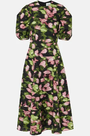 Erdem Bedrucktes Midikleid aus Matelassé
