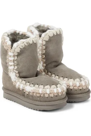 Mou Schneestiefel aus Veloursleder mit Shearling