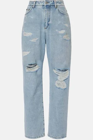 Dolce & Gabbana Distressed Low-Rise Straight Jeans