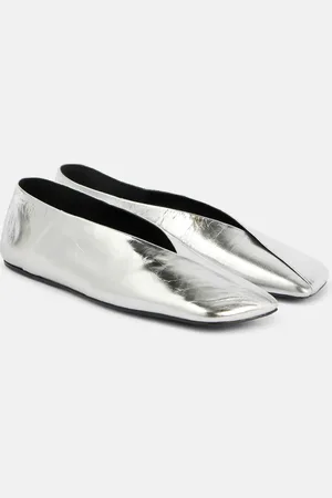 Jil Sander Ballerinas aus Metallic-Leder