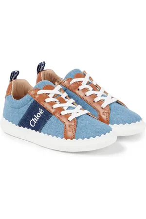 Chloé Chloé Kids Sneakers aus Denim mit Leder