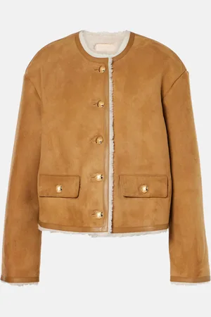 NILI LOTAN Jacke Zanie aus Veloursleder mit Shearling