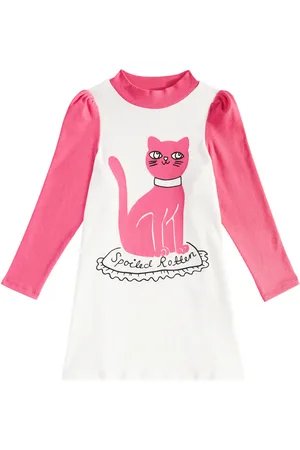 Mini Rodini Bedrucktes Kleid Cat aus Jersey