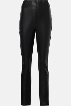 Max Mara Schmale Hose Rodano aus Lederimitat