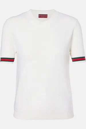 Gucci T-Shirt Web Stripe aus Wolle