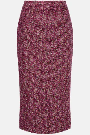 Alessandra Rich Midirock aus Tweed mit Pailletten