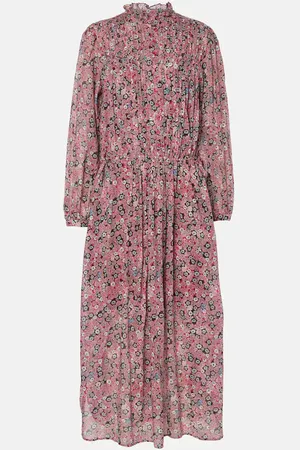 Marant Etoile Bedrucktes Midikleid Dalida aus Baumwoll-Voile