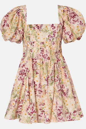 Agua by Agua Bendita Minikleid Caramelo Florecer aus Baumwolle