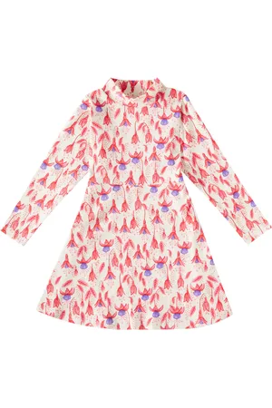 Mini Rodini Kleid Fuchsia aus einem Baumwollgemisch