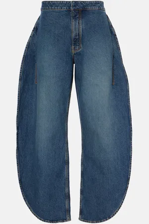 Alaïa Alaïa High-Rise Barrel Jeans Petal