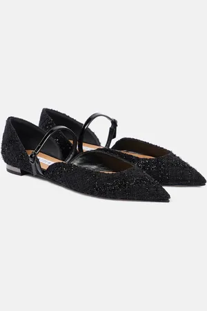 Aquazzura Mary-Jane-Ballerinas Bellezza aus Bouclé