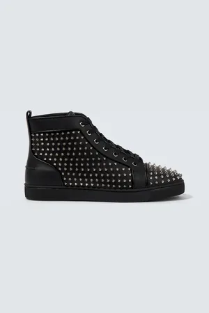 Christian Louboutin High-Top Sneakers Louis Spikes aus Leder