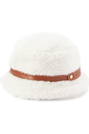 Chloé Chloé Kids Hut aus Faux Shearling mit Leder