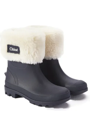 Chloé Chloé Kids Gummistiefel Wellies mit Faux Shearling