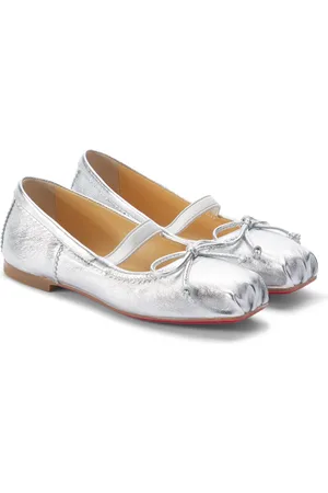 Christian Louboutin Ballerinas Baballet aus Metallic-Leder