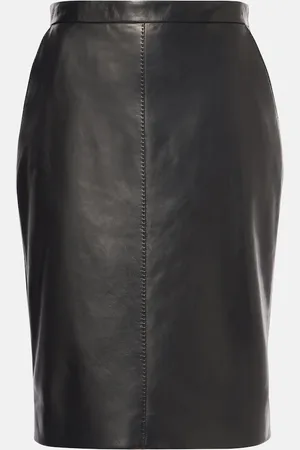 Saint Laurent Bleistiftrock aus Leder