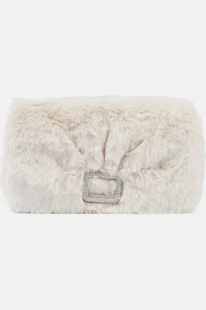 Roger Vivier Schultertasche Viv Choc aus Faux Shearling