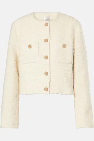 Frame Cropped-Jacke aus einem Baumwollgemisch