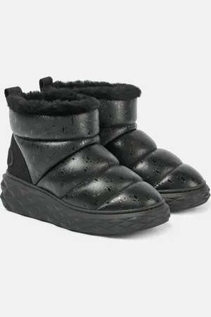 Jimmy Choo Schneestiefel Xan aus Leder mit Shearling